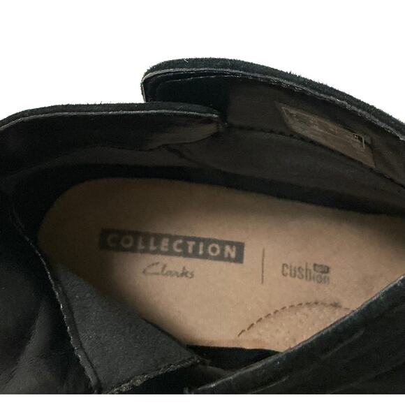 Clarks Collection Adriel Sadie Black Suede Booties Chic Comfort SZ 9.5M - Picture 8 of 11